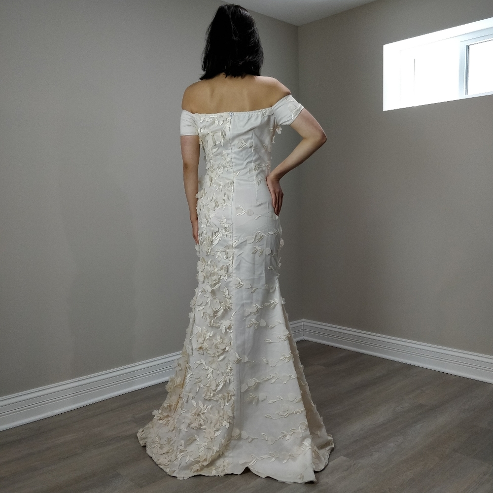 Prom dress custom cream floral JANE.X Emma - Picture 3 of 17